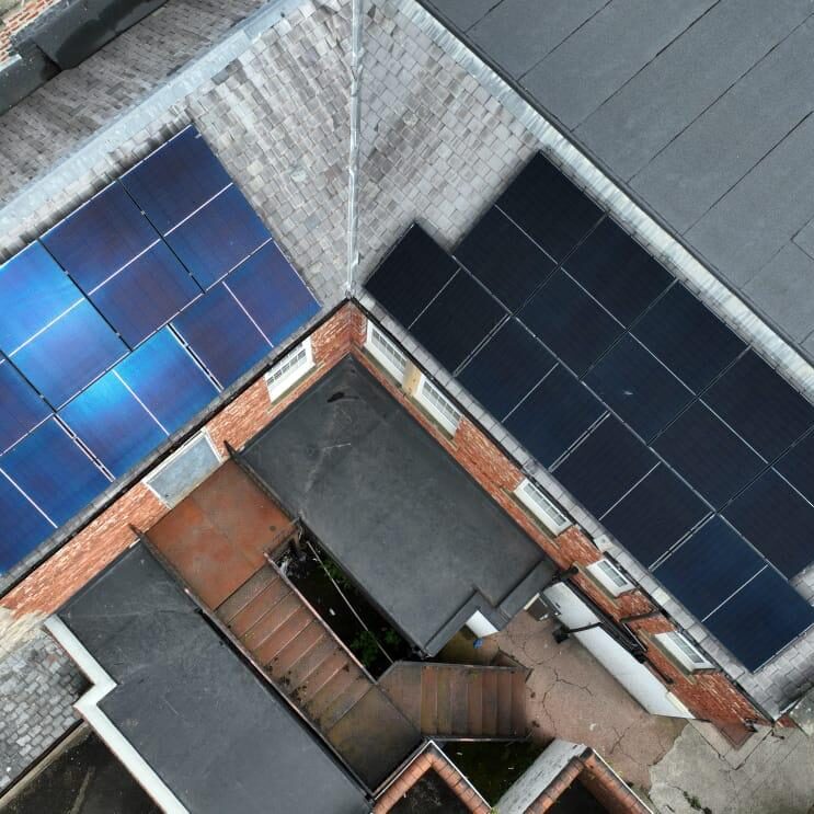 Hybrid Renewable Energy System Installation at Sore Paws Vets. Solar panels for commercial buildings can mean big energy savings
