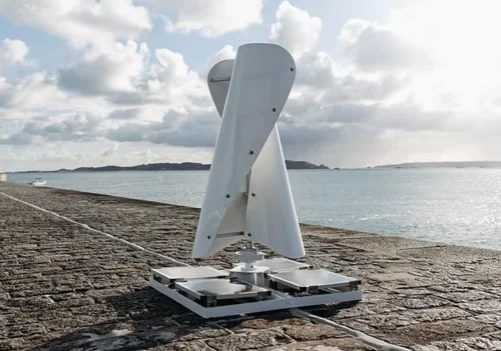 Wind turbine installed by The Little Green Energy Company in Guernsey